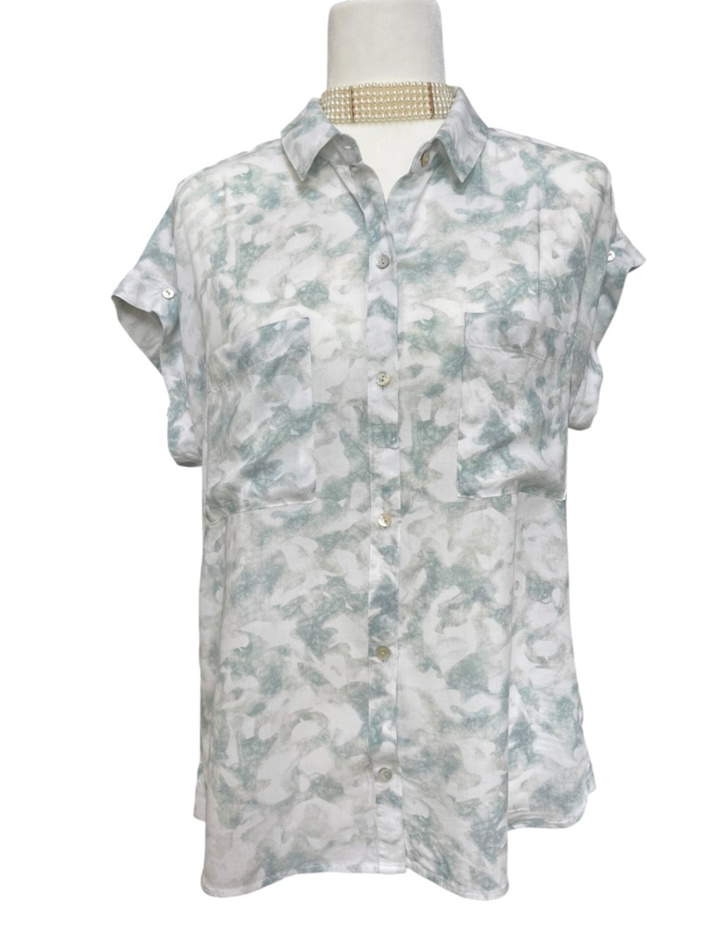 Cloth & Stone Button Up Womens Small Shirt Pockets Top Cuff Anthropologie Small